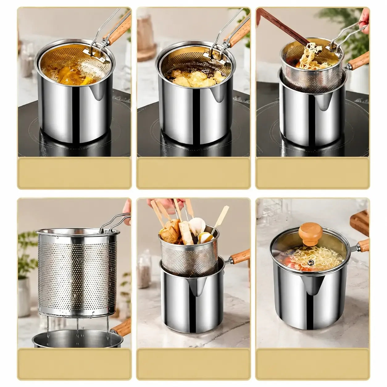 💥Stainless Steel Deep Fryer Set