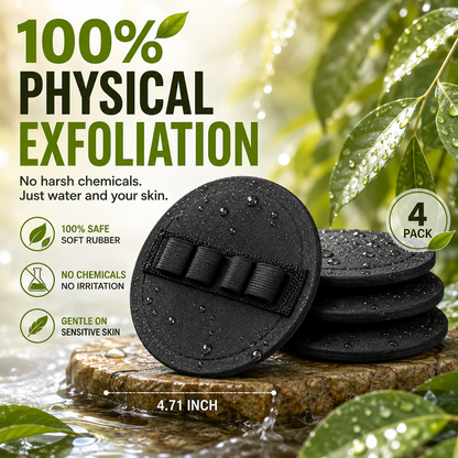 🧽 4-PackSoft🧽 Rubber Shower Scrubber for Gentle Exfoliation & Deep Cleansing