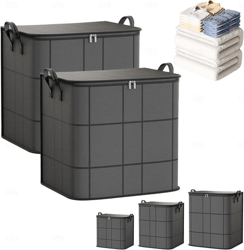 Large Foldable Clothes Storage Bag with Handle and Double Zipper