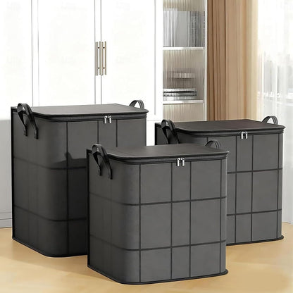 Large Foldable Clothes Storage Bag with Handle and Double Zipper