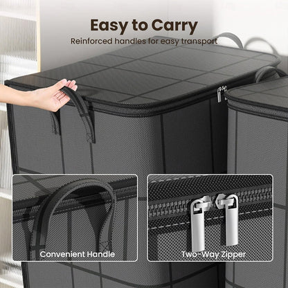 Large Foldable Clothes Storage Bag with Handle and Double Zipper