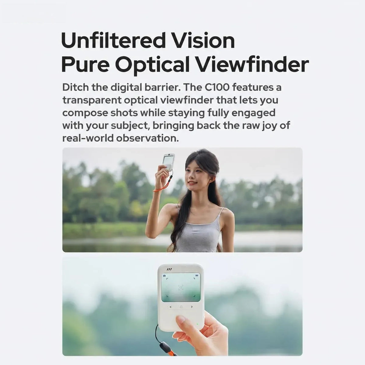 C100 Transparent Viewfinder Camera