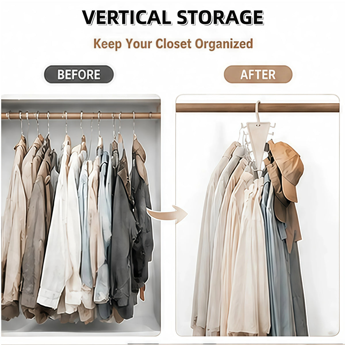 12-Hook Rotating Closet Organizer Hanger