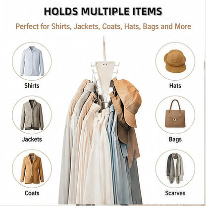 12-Hook Rotating Closet Organizer Hanger