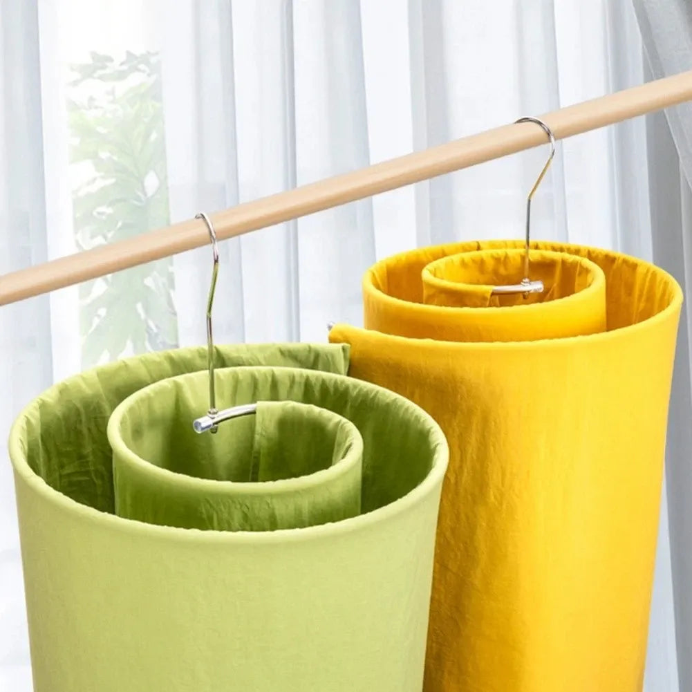 Rotating Spiral Drying Rack Metal Clothes Hanger for Home Laundry Area