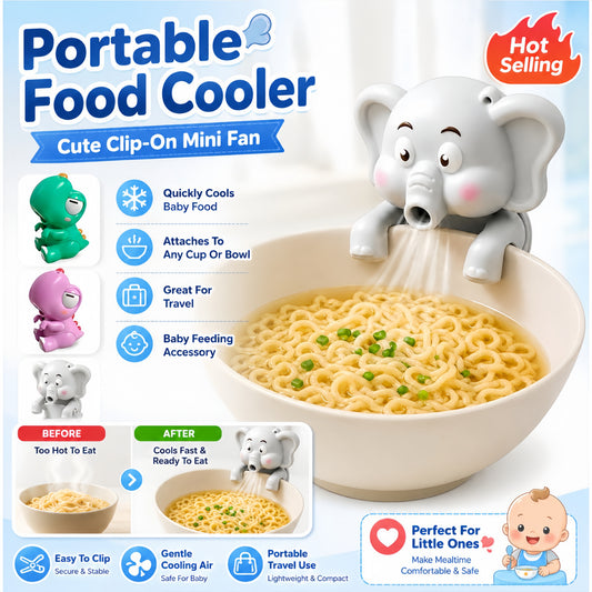 🔥HOT SALE🔥Clip‑On Portable Food Cooling Fan, USB Rechargeable for Bowl Edge