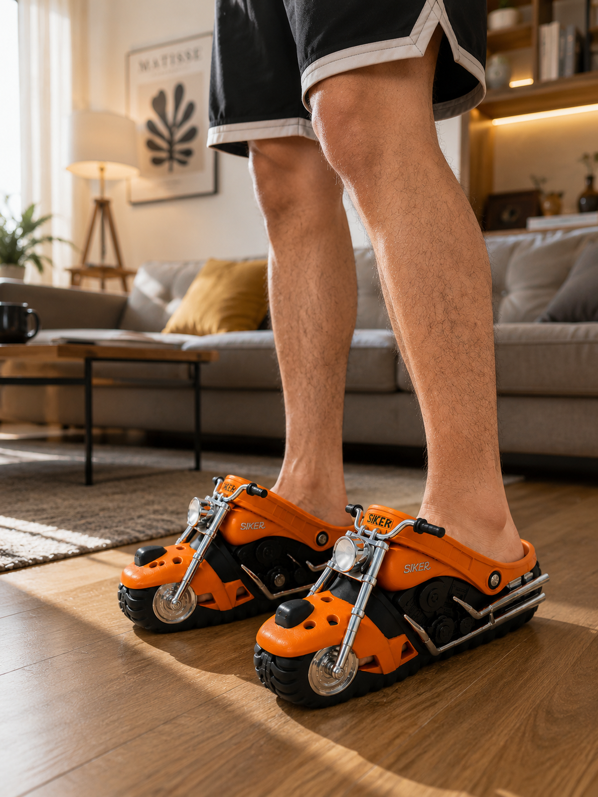🏍️🔥 Ride-On Motorcycle Slippers™🔥