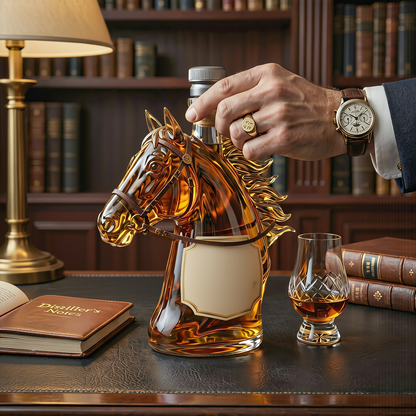 Premium Horse Head Whiskey Bottle