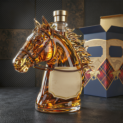 Premium Horse Head Whiskey Bottle