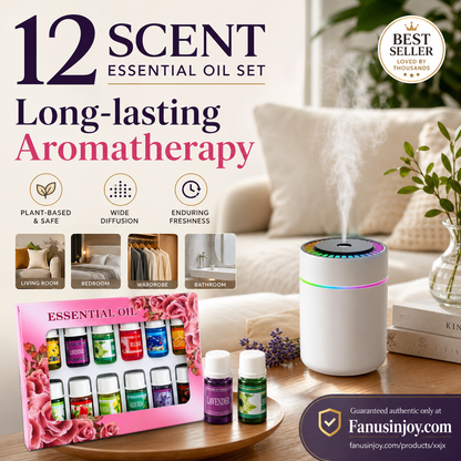 🔥40% Off！🎁🌺The fresh scent lifts your mood！🌷12-Pack Water Soluble Essential Oils Set