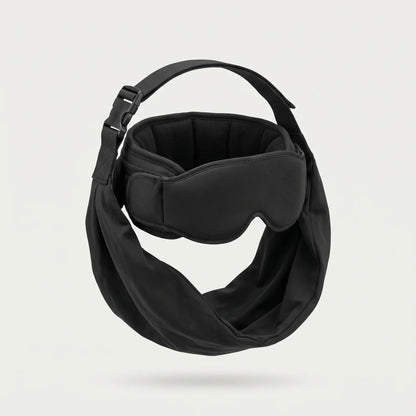 Snoozle 3-in-1 Travel Sleep Set: pillow band with eye mask, strap and arm sling