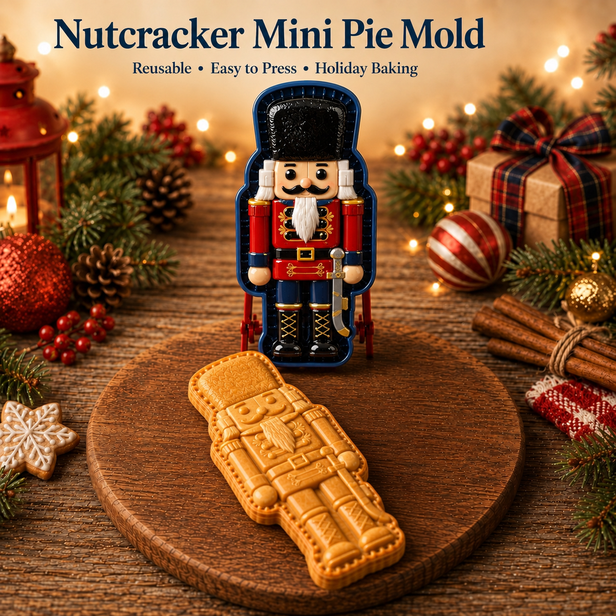 🎄 9-Design Christmas Mini Pie Mold Collection | Reusable Embossed Molds for Shaping Detailed Santa, Snowman, Reindeer, Tree & Holiday Pies 🥧✨