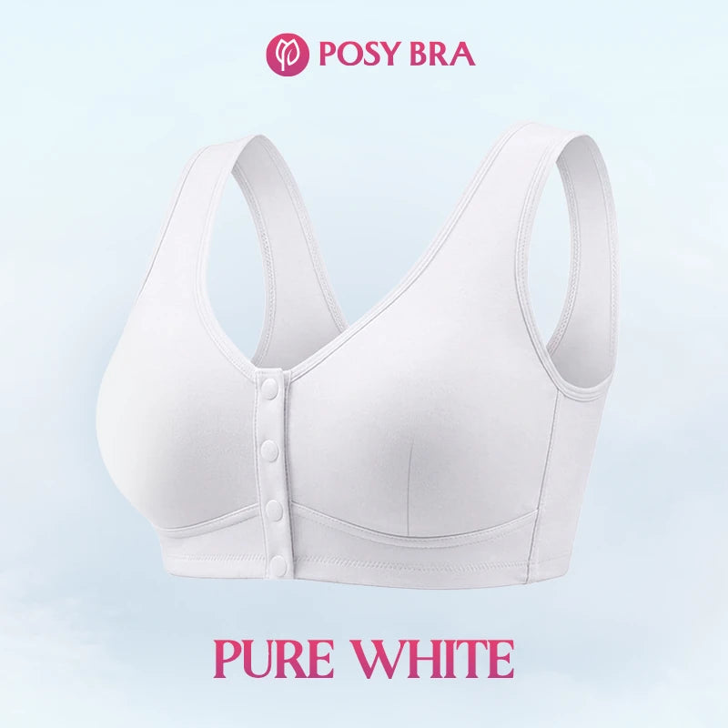 Posy Bra - Front Closure Breathable Cotton Lifting Bra for Seniors