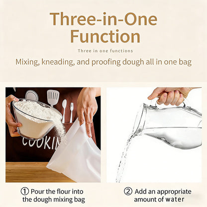 🥖 No More Sticky Hands! 3-in-1 Silicone Dough Kneading Bag – Mix, Knead & Proof Without The Mess