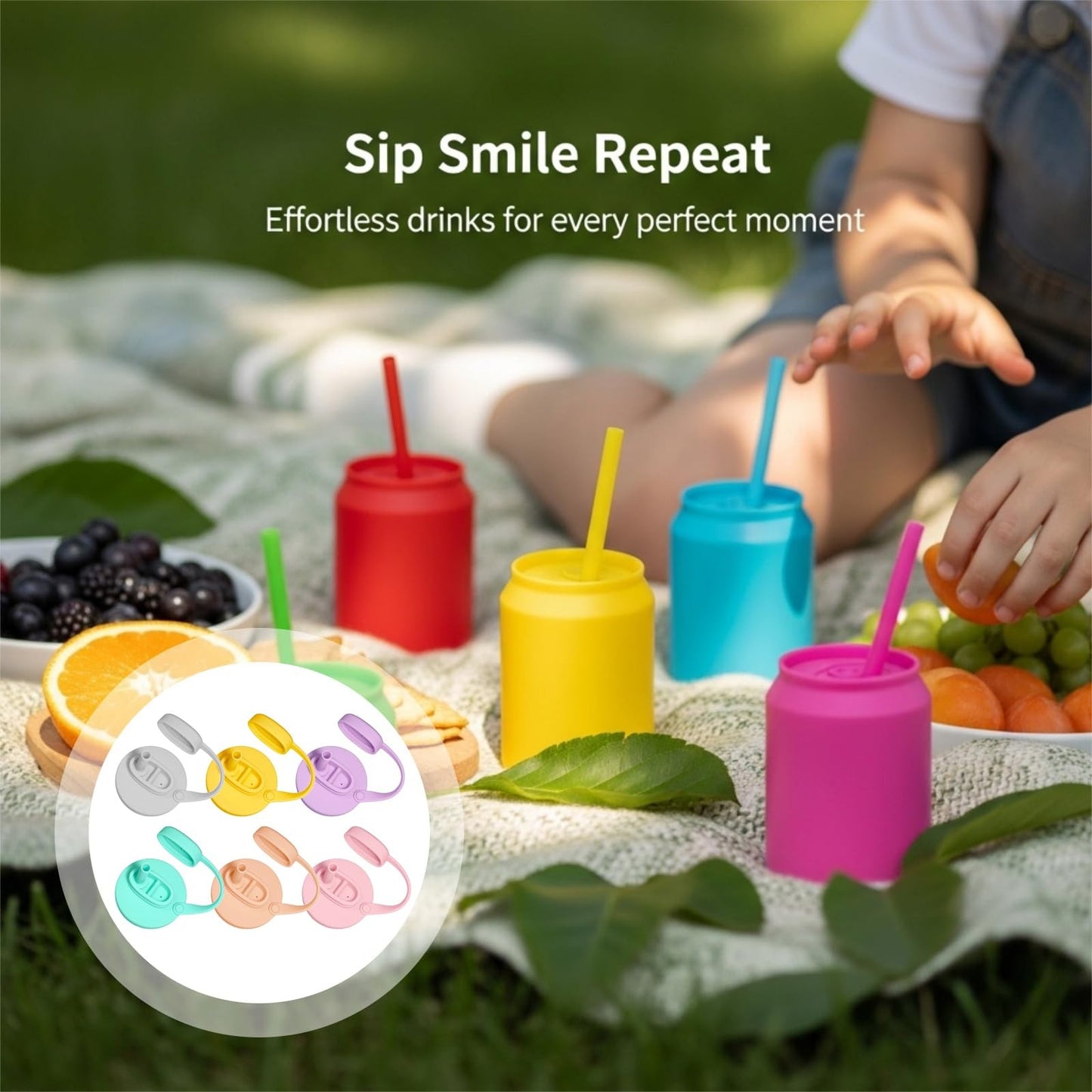 ✨Reusable Can Lid with Straw – Spill-Proof, Fresh-Keep &amp; Eco-Friendly for Daily &amp; Outdoor Drinks