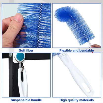 🏅Bendable Fan Cleaning Brush – Reusable Microfiber Duster for Fans&Curtain