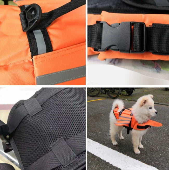 Reflective Adjustable Swimming Life Vest for Dogs