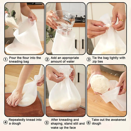 🥖 No More Sticky Hands! 3-in-1 Silicone Dough Kneading Bag – Mix, Knead & Proof Without The Mess
