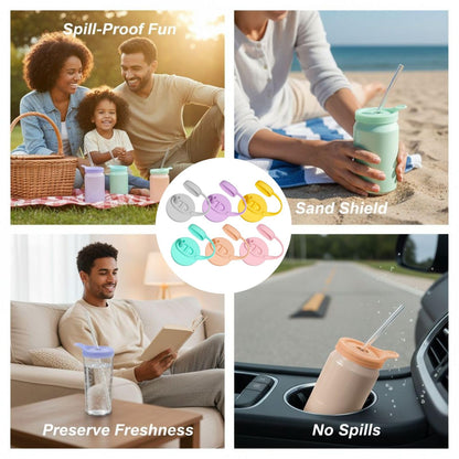 ✨Reusable Can Lid with Straw – Spill-Proof, Fresh-Keep &amp; Eco-Friendly for Daily &amp; Outdoor Drinks