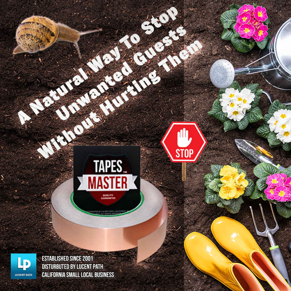 Tapes Master - 1 Mil Copper Foil Tapes - Copper Conductive Adhesive Tapes For Guitar Cavity, EMI Shielding, Grounding, Gardening, Soldering Jewelry, Art Crafts