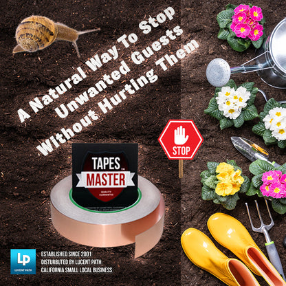 Tapes Master - 1 Mil Copper Foil Tapes - Copper Conductive Adhesive Tapes For Guitar Cavity, EMI Shielding, Grounding, Gardening, Soldering Jewelry, Art Crafts