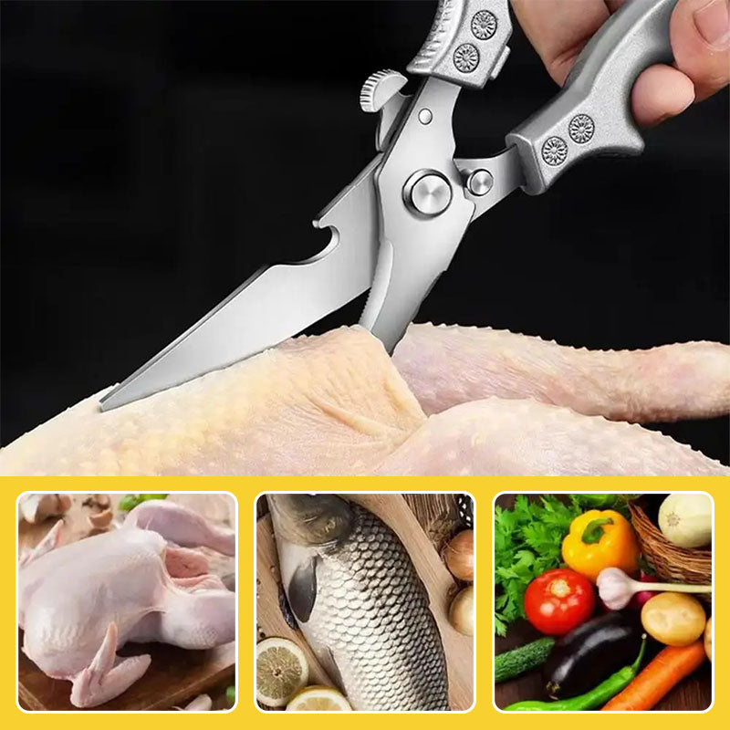 ✂️ Koop 2 = Krijg 1 Gratis – Veilige Multifunctionele Roestvrijstalen Keukenschaar | Sterk, Nauwkeurig & Onmisbaar in Elke Keuken 🔧