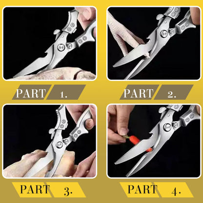 ✂️ Koop 2 = Krijg 1 Gratis – Veilige Multifunctionele Roestvrijstalen Keukenschaar | Sterk, Nauwkeurig & Onmisbaar in Elke Keuken 🔧