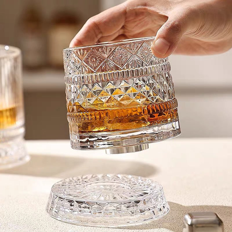 🥛💎Hot Sale 49% OFF✨🔥360° Rotating Whiskey Glass Tumbler
