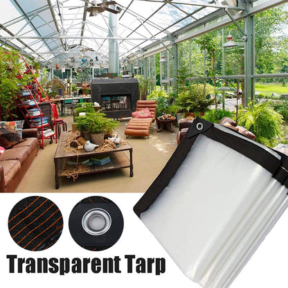 ⏰ Sturdy & Transparent Waterproof Tarpaulin | UV-resistant, tear-resistant and perfect for garden, balcony, car and outdoor protection 🌧️🛡️