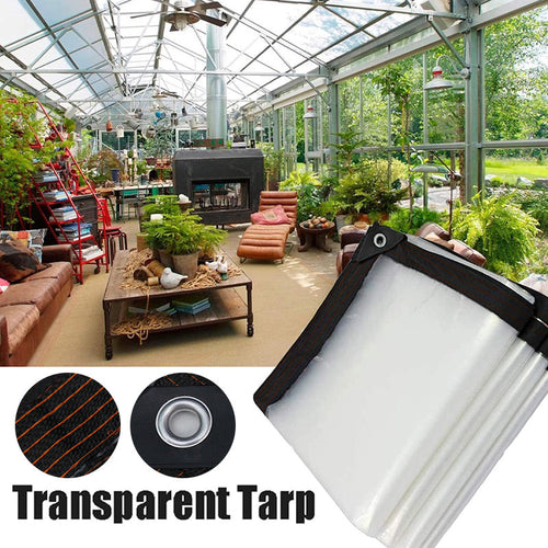 ⏰ Sturdy & Transparent Waterproof Tarpaulin | UV-resistant, tear-resistant and perfect for garden, balcony, car and outdoor protection 🌧️🛡️