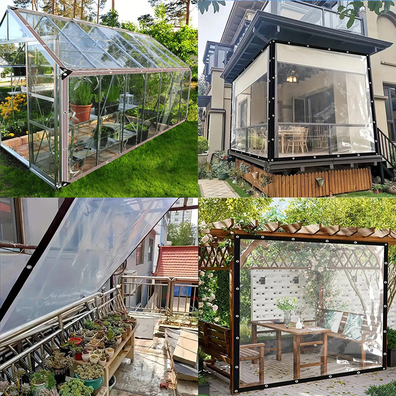⏰ Sturdy & Transparent Waterproof Tarpaulin | UV-resistant, tear-resistant and perfect for garden, balcony, car and outdoor protection 🌧️🛡️