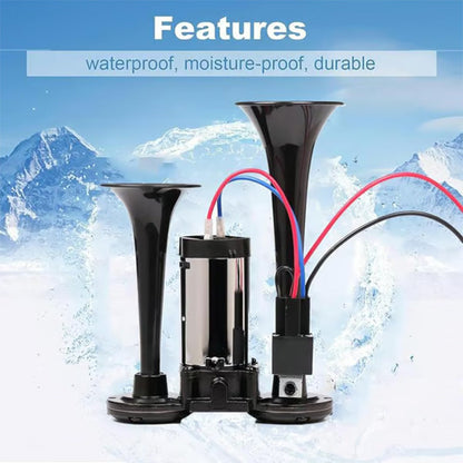 ⏳🔥LIMITED-TIME 50% OFF! ⏰🚨 Train Air Horn 120dB – Fits Trucks, Cars & Boats | 12V/24V, Waterproof & Tool-Free Install 🚛🔊