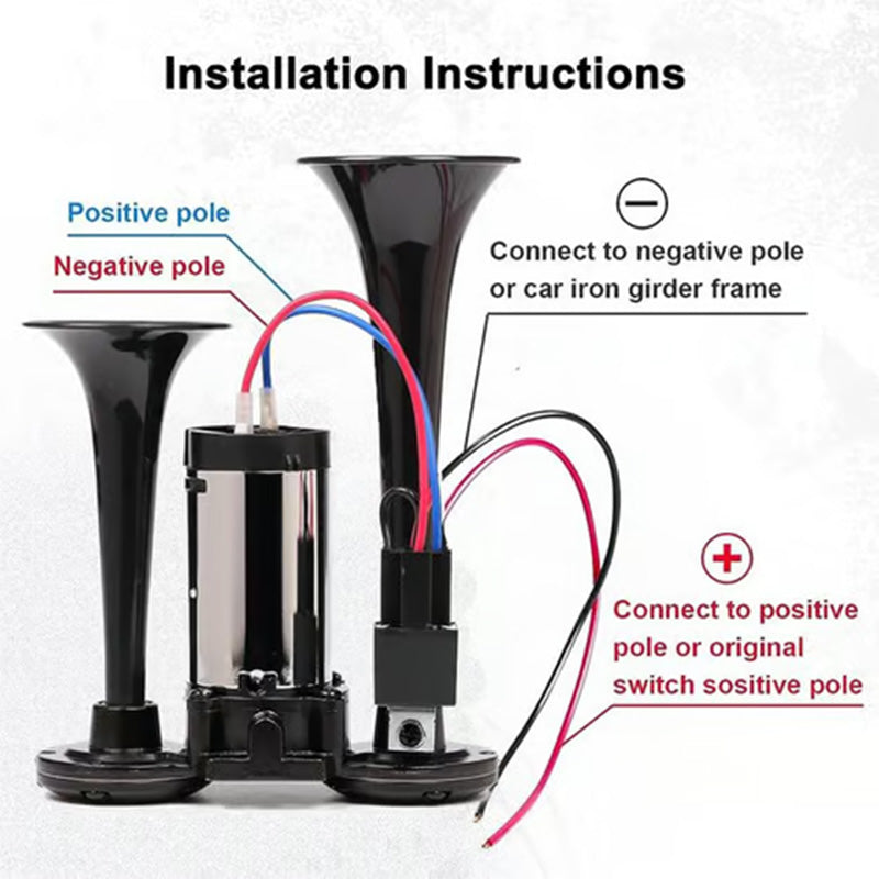⏳🔥LIMITED-TIME 50% OFF! ⏰🚨 Train Air Horn 120dB – Fits Trucks, Cars & Boats | 12V/24V, Waterproof & Tool-Free Install 🚛🔊
