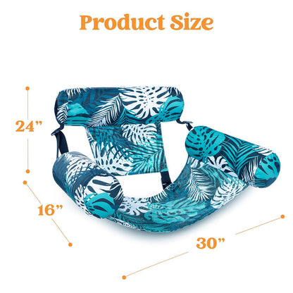 💺 50% OFF NOW! 🌴 Inflatable Floating Chair – Tropical Leaf & Ultra-Light 260g 🌊
