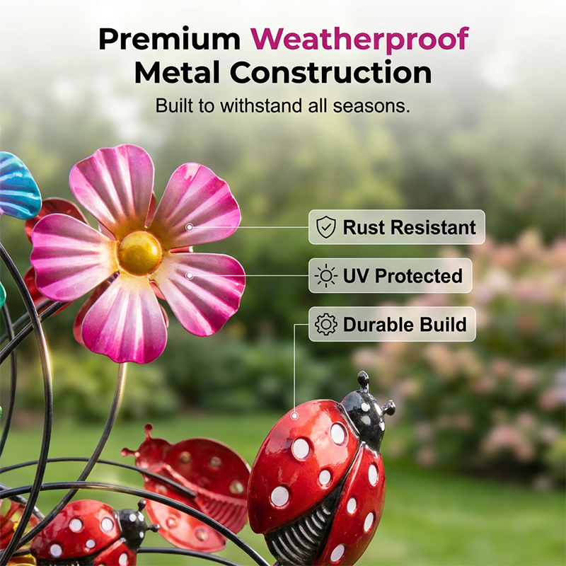 🌸Spring Sale 50% OFF🌬️🎡 Solar-Powered Wind Spinner for Garden