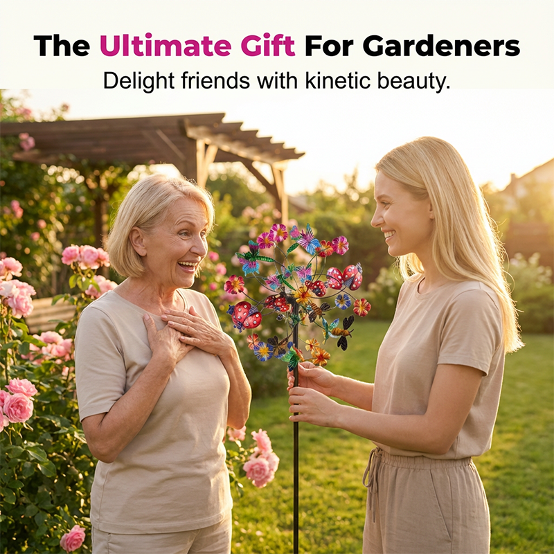 🌸Spring Sale 50% OFF🌬️🎡 Solar-Powered Wind Spinner for Garden