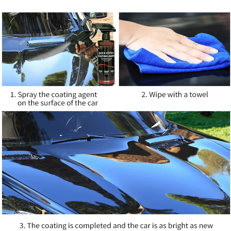 🔥3-in-1 Quick Effect Car Coating Spray ✨ High Protection Quick Coat & Ceramic Shield for Car Paint 🚗💎