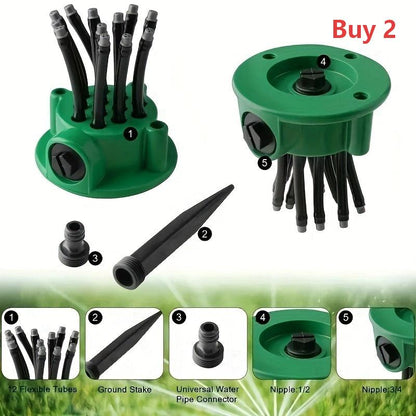 💧360° Multi-Directional Lawn Sprinkler💧Precision Garden Irrigation with Flexible Spray Nozzles🌱