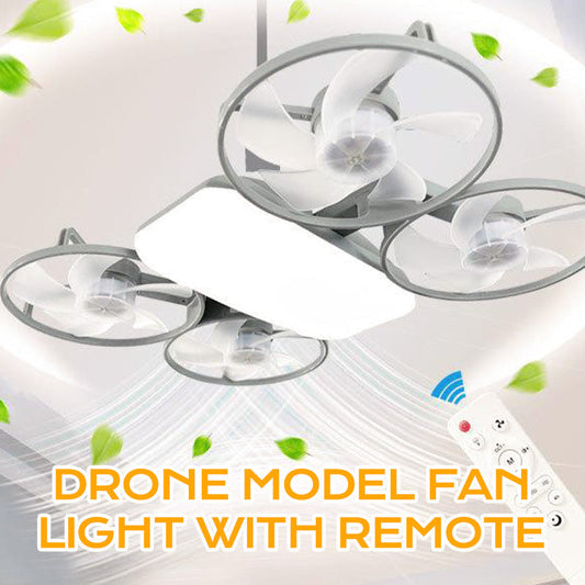 3-Speed E27 Drone Model Fan Light with Remote