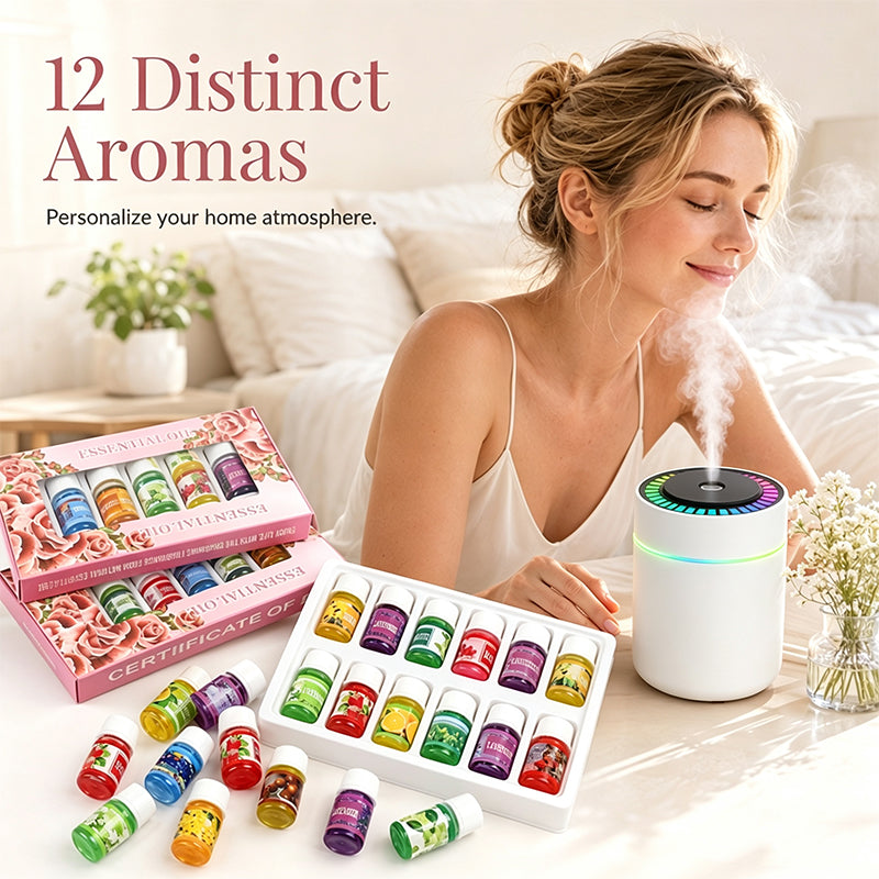 🔥40% Off！🎁🌺The fresh scent lifts your mood！🌷12-Pack Water Soluble Essential Oils Set