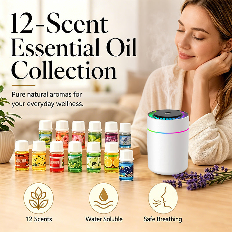 🔥40% Off！🎁🌺The fresh scent lifts your mood！🌷12-Pack Water Soluble Essential Oils Set