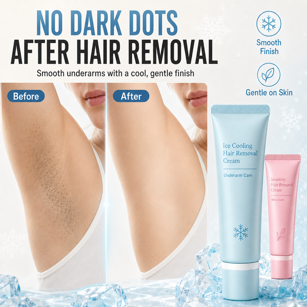 Gentle Hair Removal Cream – Painless & Skin-Safe Formula for Sensitive Areas