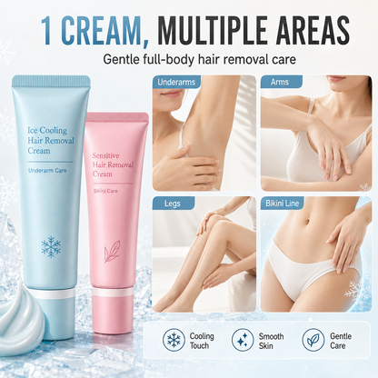Gentle Hair Removal Cream – Painless & Skin-Safe Formula for Sensitive Areas