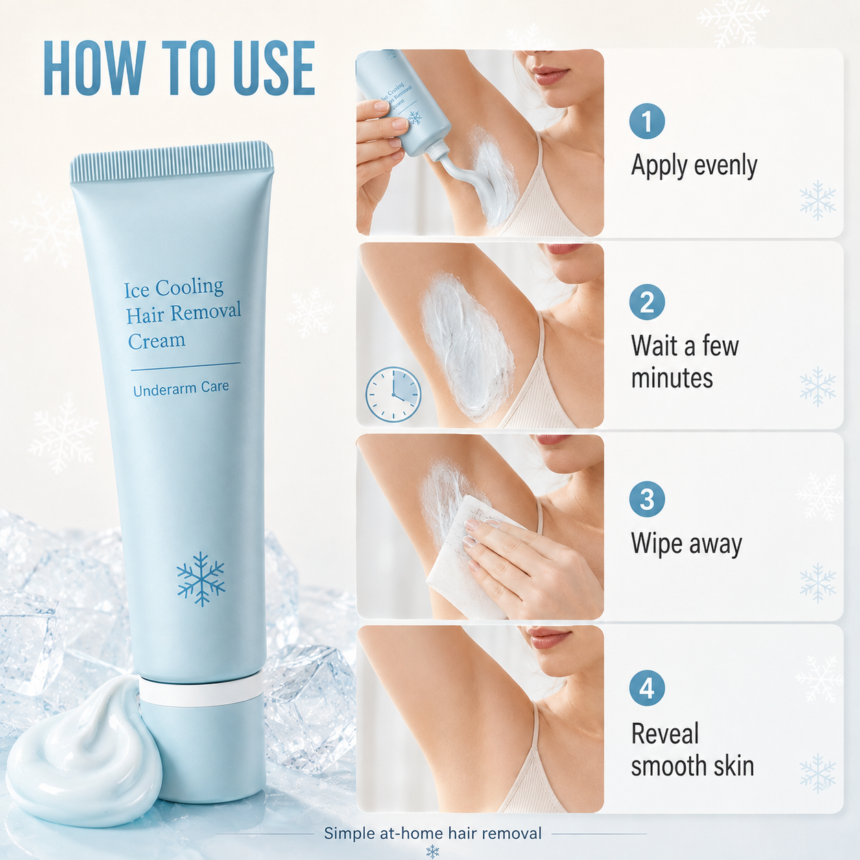 Gentle Hair Removal Cream – Painless & Skin-Safe Formula for Sensitive Areas