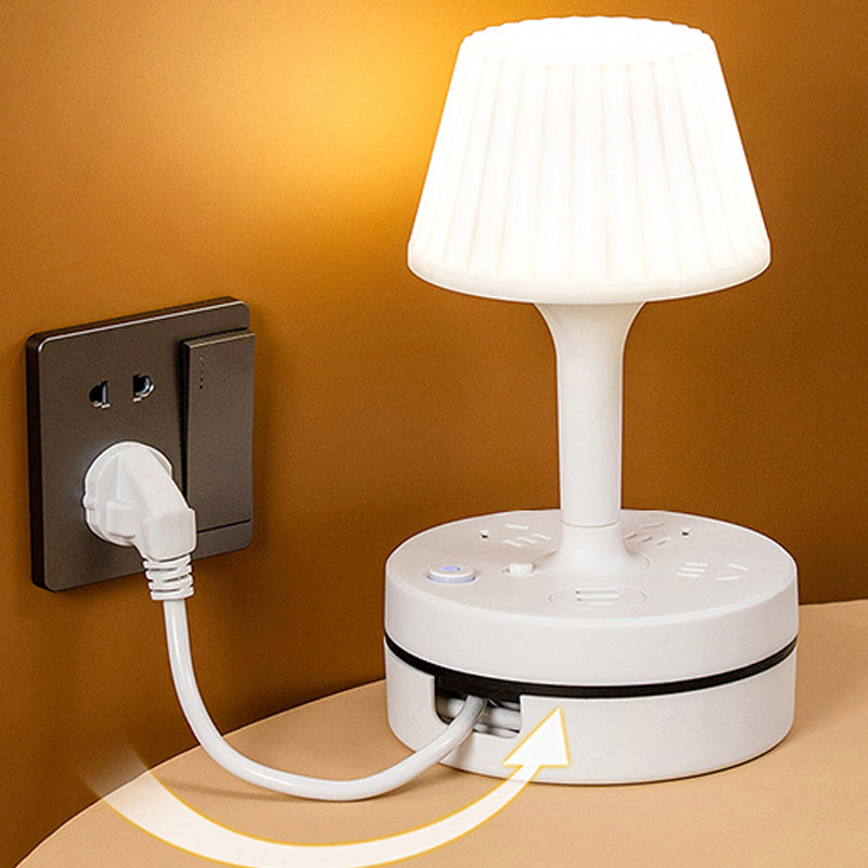 Bedside Lamp with Charging Station – 3-in-1 Nightstand Light, Power & Style
