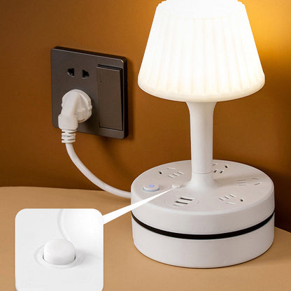 Bedside Lamp with Charging Station – 3-in-1 Nightstand Light, Power & Style
