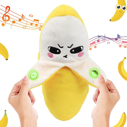 Interactive Banana Sensing Piano Plush Toy – 9" Bio-Electric Induction Musical Fruit Stuffed Animal, Multiplayer Animated Rhythm Toy for Toddlers & Parties