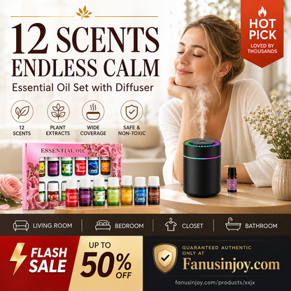 🔥40% Off！🎁🌺The fresh scent lifts your mood！🌷12-Pack Water Soluble Essential Oils Set
