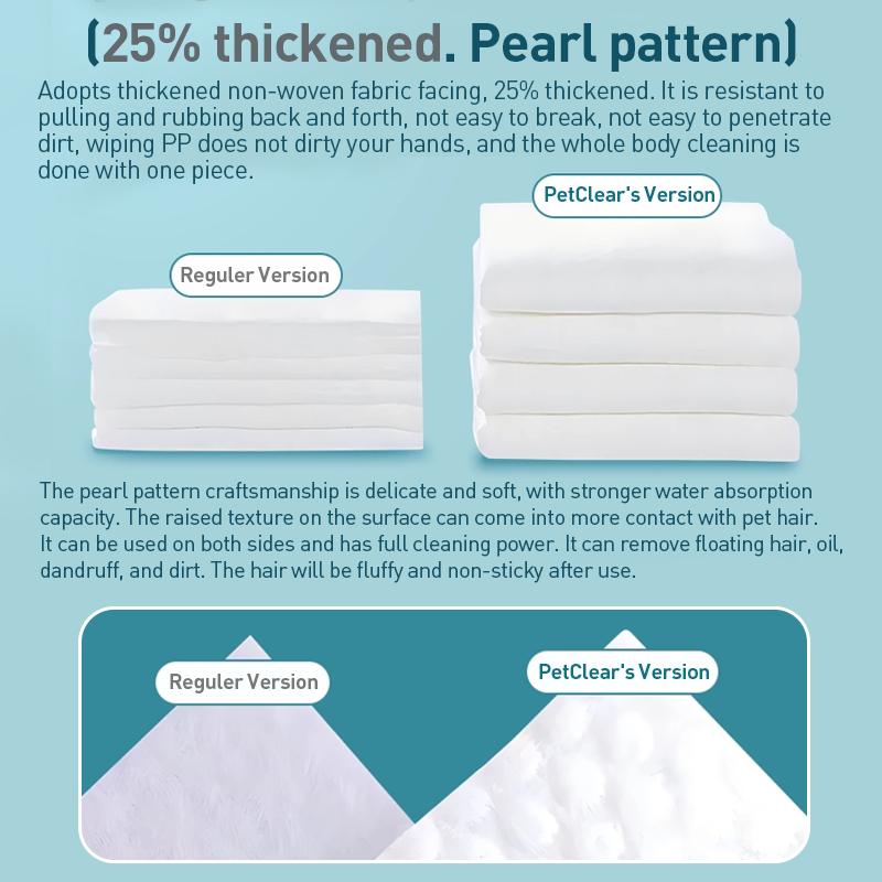 PetClear Disposable Pet Cleaning Glove Wipes