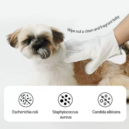PetClear Disposable Pet Cleaning Glove Wipes